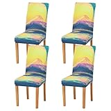 Facile à nettoyer : les housses de chaise de salle à manger sont faciles à nettoyer en les jetant simplement dans la machine à laver au lieu de lutter contre les taches de rembourrage à la main. Nous nous engageons à vous fournir des housses de chaise et un service amical pour garantir votre satisfaction.