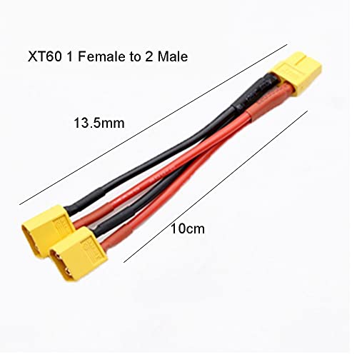 Cable XT60 en paralelo conector Y divisor de batería para duplicar capacidad en drones DJI Phantom 2