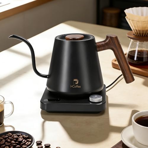 Chaleira Inox Bico Ganso Bule Gooseneck 600ml Café Preto (220V)