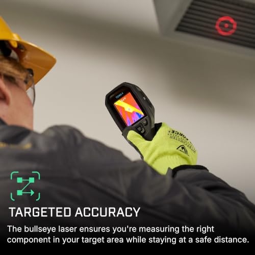 Image of Flir TG165-X Thermal Imaging Camera with Bullseye Laser, Spot IR | 80x60 IR, -25 to 300C, spot thermometer, MSX, IP54, building /HVAC /electrical, strap, pouch