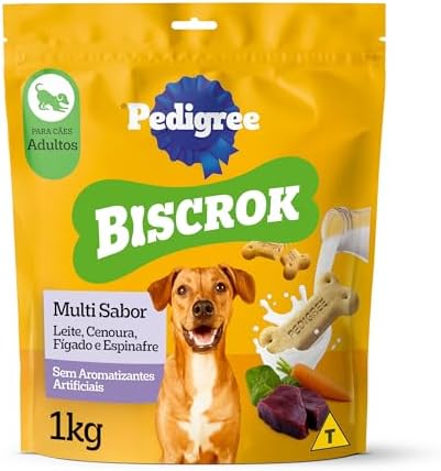 Biscoito Pedigree Biscrok Para Cães Adultos Multi, 1 kg