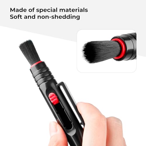 Image of K&F Concept Lens Cleaning Pen with Soft Brush, Double-Sided Carbon Head for Camera Lens, Optical Lens, Glasses, Cosmos /Valve Index /PS4 PS5 VR Headset, Drone Dust and Fingerprint Cleaning | 3-in-1 Cleaning Effect,Telescopic Button,Deep Cleaning,for Nikon Sony Canon Camera Optical Lenses,Easy to Carry,MP01
