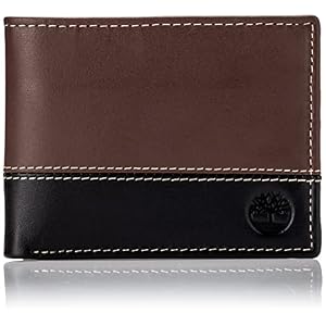Timberland Men’s Leather Passcase Bifold Wallet Hybrid