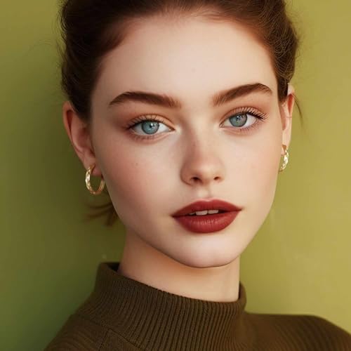 14K Gold Hoop Earrings for Women 14K Gold Huggie Earring Small Earrings for Womens Easy to Style 15/25MM3