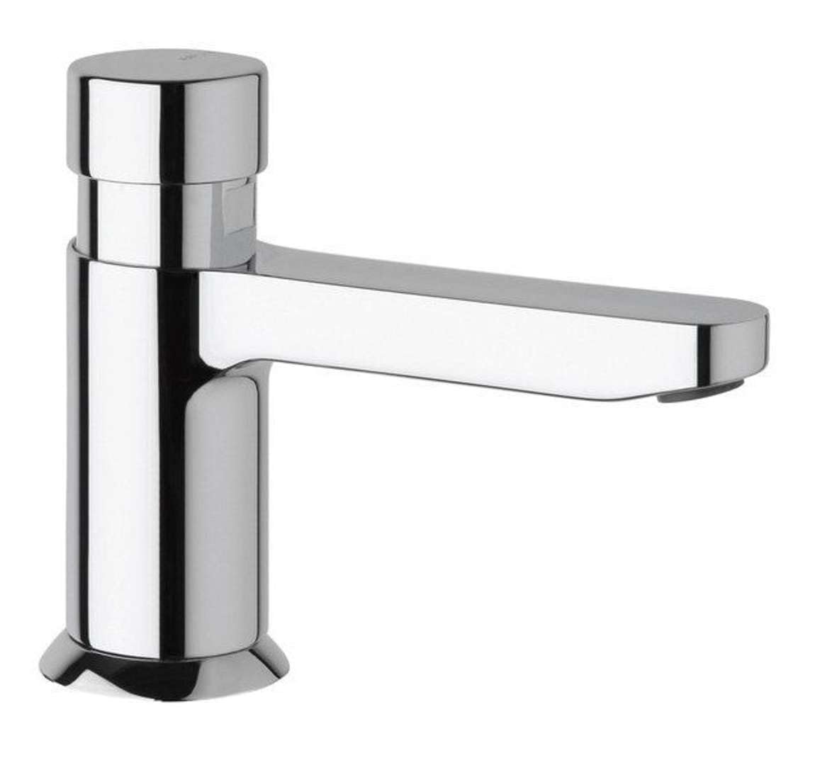 Cristina Q523051 - Rubinetto"Quik" temporizzato, solo acqua fredda, colore: Cromato