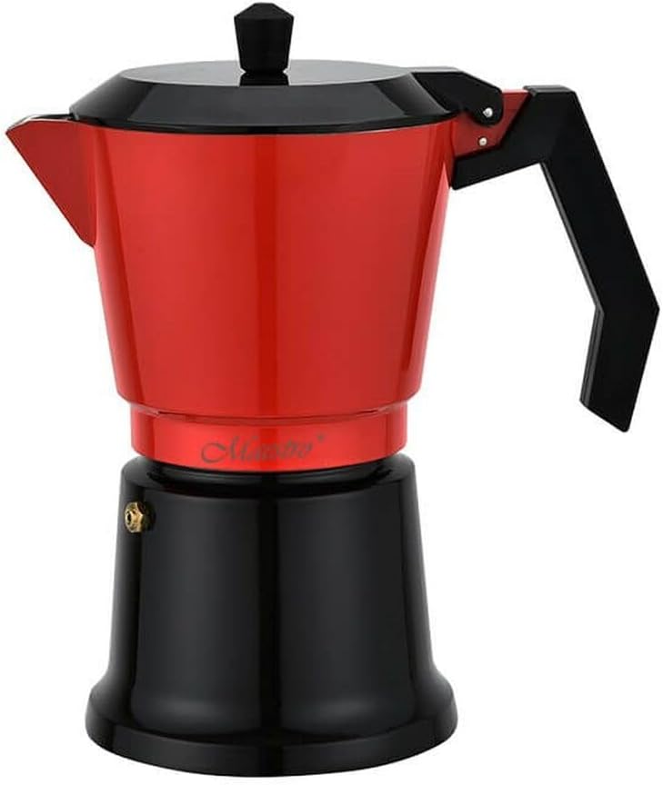 MR-1657-9 Italian Coffee Maker, Black, Red, Aluminium, 450 ml, 9 Cups, Brand EAN: 4820268321510