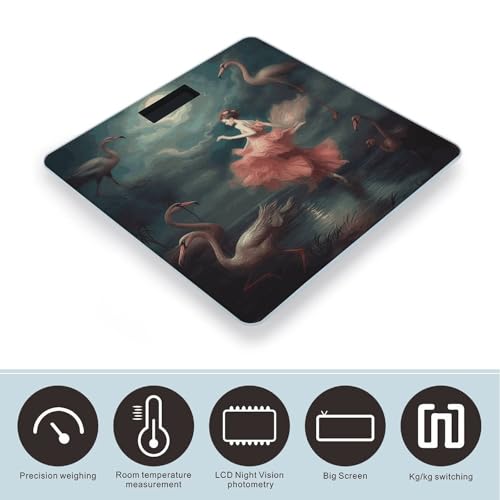 Báscula digital de baño con pantalla LED y vidrio templado miniatura 3