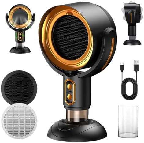 Desktop Smoke Purifier Fan, Portable USB Rechargeable Adjustable Angle Smoke Trap, Mini Air Purifier with Removable Washable Filter for Indoor Smoking, Cooking, RV, Office & Kitchen Use Desktop Smoke Purifier Fan, Portable USB Rechargeable Adjustable Angle Smoke Trap, Mini Air Purifier with Removable Washable Filter for Indoor Smoking, Cooking, RV, Office & Kitchen Use