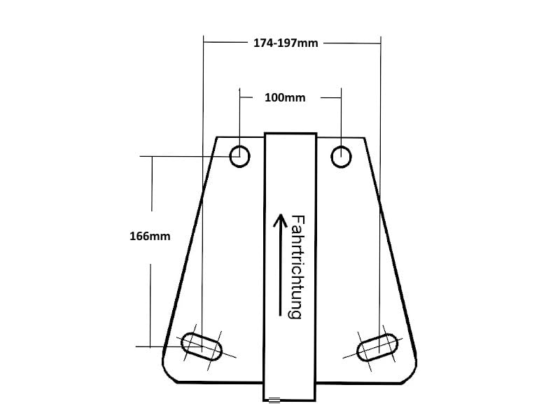 Peitz Auflaufeinrichtung RAV/SR passend zu PAV/SR 1,3 Radbremse R234/76 vorne 100mm
