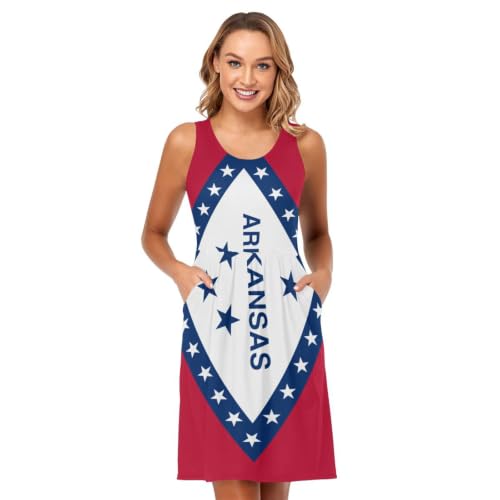 Robe motif drapeau Arkansas légère et décontractée - 3