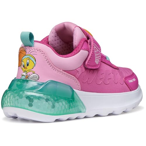 Geox J ACTIVART ILLUMINUS, zapatillas de deporte infantiles con luces LED en la suela 4