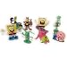 SpongeBob SquarePants 8 Piece Play Set with 8 SpongeBob Figures Featuring Squidward, Sandy Cheeks, Patrick Star, Mr. Krabs, Plan Multicoloured, 1pac
