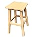 AC - Taburete de Madera Cuadrado - Deco 50 Cm - Diseño Clásico - Fabricación de Madera - Hogar y Cocina - Ideal para Cocina o Bar - Tamaño: 50 x 29,5 x 29,5 cm