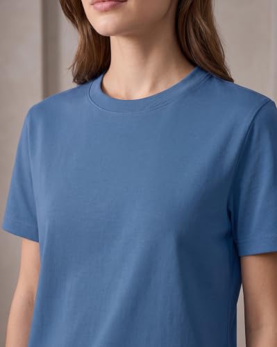 Image of NOBERO 100% Cotton T-Shirts for Women Stylish | Regular Fit | Solid T Shirts for Women 180 GSM Combed Cotton | Crew Neck Half Sleeve