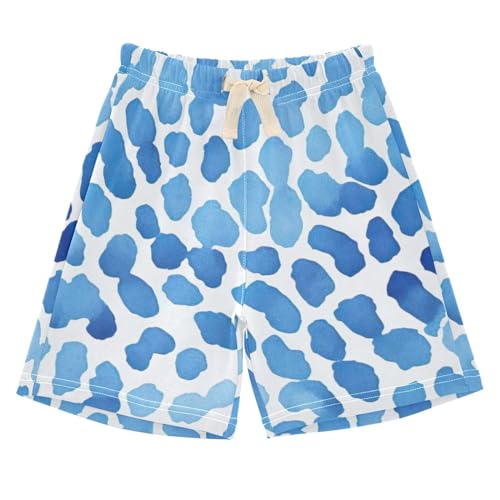 innewgogo Blue Leopard Fashion Toddler Baby Boy Girl Cotton Pull-On Shorts Elastic Waist Casual Jogger Shorts Kids Pants 4T