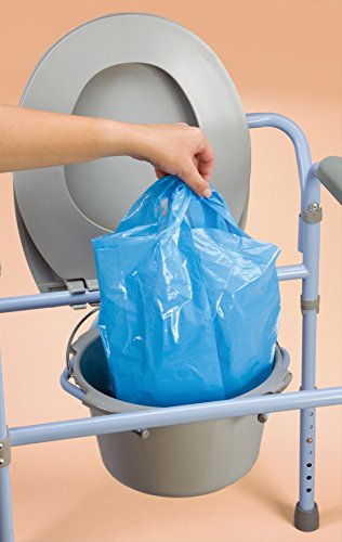 Carex Health Brands Commode Liners - 42 Toilet Liners(6 Boxes Of 7 Count) - Fits Most Commodes, With Absorbent Powder, Holds 2 Quarts Liquid, Disposable #TOP3