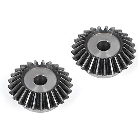 PGFUN 2 Pcs 1.5M 20 Teeth 8/10/12/14/15/16mm Shaft Hole Tapered Bevel Gear 1: 1# 45 Steel 1.5 Module 90 Degree Steering Gear with M5 Fixing Hole (12mm) Cover