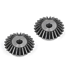 2 Pcs 1.5M 20 Teeth 8/10/12/14/15/16mm Shaft Hole Tapered Bevel Gear 1 1# 45 Steel 1.5 Module 90 Degree Steering Gear with M5 Fixing Hole16mm