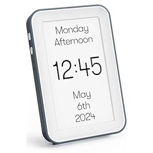 Relish Day Connect – Dementieklok, HD groot scherm digitale kalenderklok voor senioren en mensen met geheugenverlies met groot aantal, dag, datum en tijd
