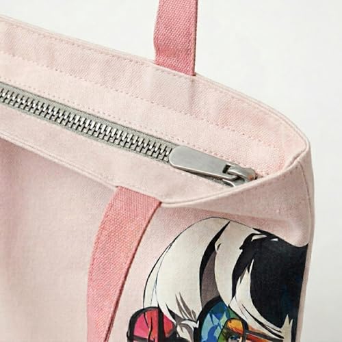 Image of Cotton Tote Bag for Women | Tote Bag with Zipper | Canvas College bag for Girls | Korean Sling Bag | Stylish Travel Sling & Handbag for Daily Use