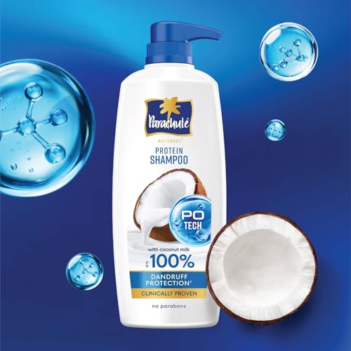 Image of Parachute Advansed Anti-Dandruff Shampoo with Coconut Milk & PO Tech | Up to 100% Dandruff protection | for Strong Healthy Scalp | Paraben free | For Men & Women | 1L