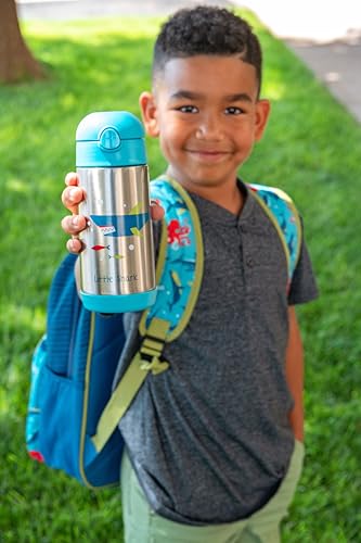 Image of Stephen Joseph Double Wall Ss BottleSnack - BPA, Phthalate and PVC-free, Easy Open with Snack Compartment, Leak-Proof Water Bottle with Cute Design for Girls & Boys (ZOO)