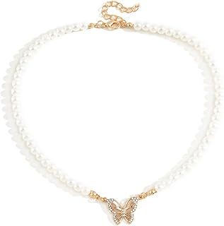 Shining Diva Fashion Stylish Pearl Chain Pendant Necklace for Women and Girls (14570np)