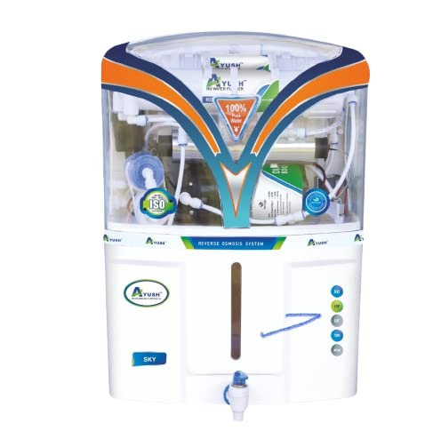 Image of AYUSH Water Purifier SKY SystemFull Automatic with Auto On /Off Best Suitable forWall mounted /Table top Storage Tank10 Ltr 1 FREE-IRON GUARD