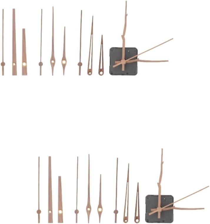 Mipcase 2sets Quartz Clock Movement Mechanism Hands Battery Powered Clock Repair Parts for Custom Designs and Home Decor