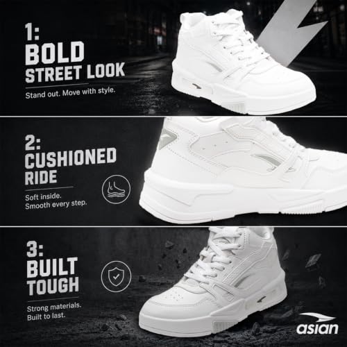 Image of ASIAN Men's MEXICO-11 Casual Sneaker Shoes with Synthetic Upper Lightweight Comfortable Mid Top Sneaker Shoes for Men's & Boy's