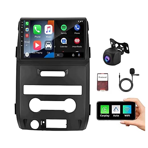 CAMECHO Android 11 Car Stereo Radio for Ford F150 F-150 2009-2014, Wireless Carplay Android Auto, 9 Inch Touchscreen Bluetooth Radio with GPS Navigation WiFi FM/RDS HiFi Mirror Link+Backup Camera