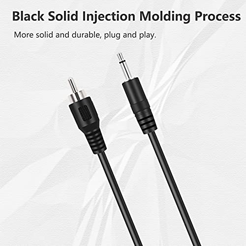 Image of 6ft RCA Male to 3.5mm 1 /8 inch Monaural Mono Male Plug Jack Connector Audio Converter Cable for Pre-Amp Subwoofer Soundbar Speakers