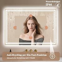 Archaluxe Badspiegel mit Beleuchtung LED Badezimmer-Spiegel 40x60cm – Ansicht 3