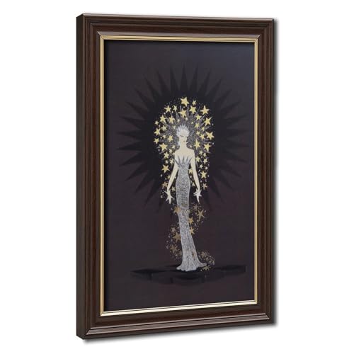 Toile Starstruck by Erté pour une décoration murale de salon chic avec cadre suspendu vintage