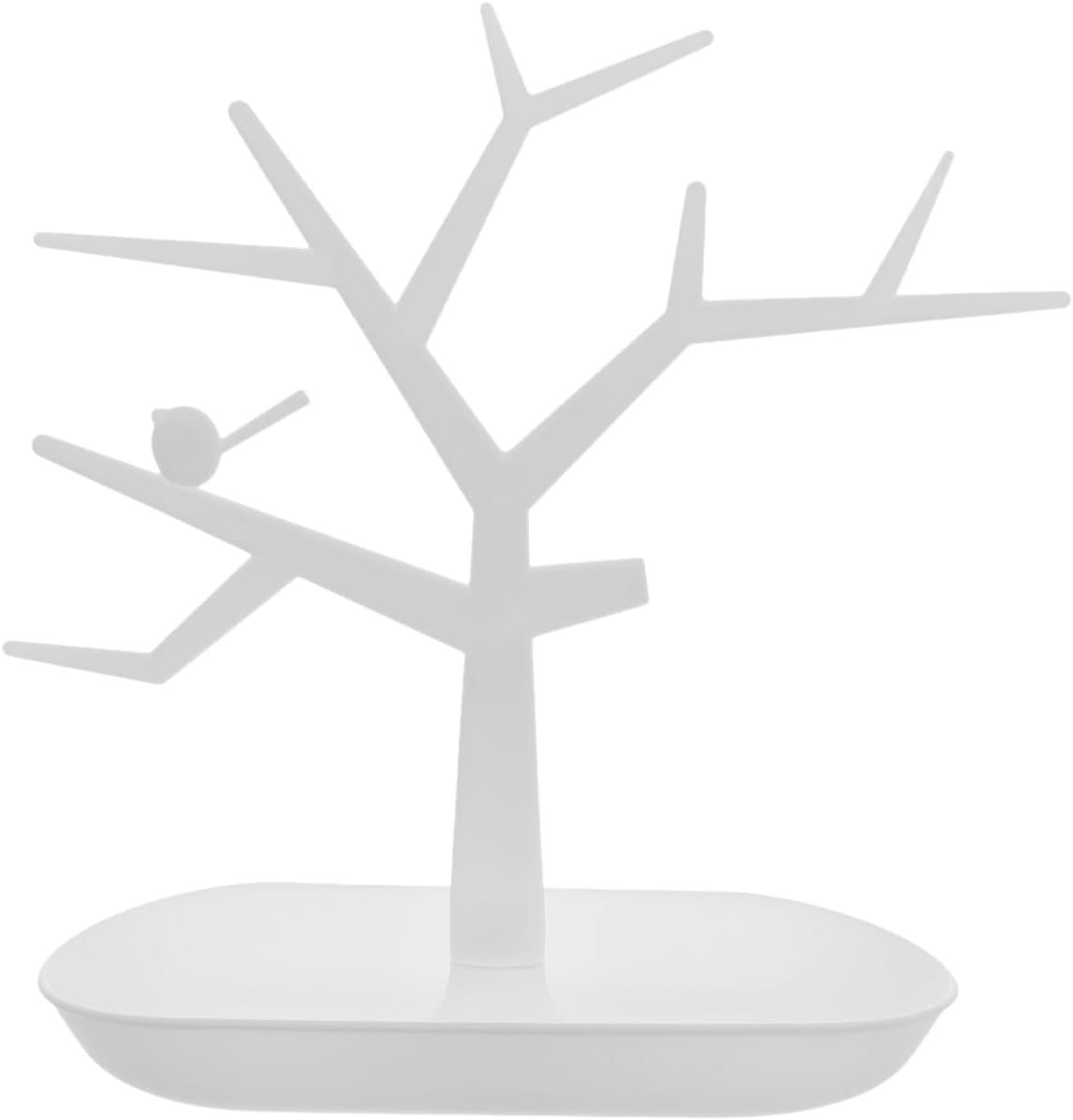 Romantic Tree Shape Jewelry Rack Metal Earring Necklace Holder Organizer 10.43X9.05X4.52 Inch Jewelry Storage Stand for Home Display