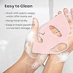 Lindo Silimask - Reusable Anti-Wrinkle Silicone Face Mask Holder for Sheet Masks, Moisturizing Facial Mask Cover, Prevent Evaporation, Beauty Face Tool, Travel Pouch Included, 2 Pack - Image 4