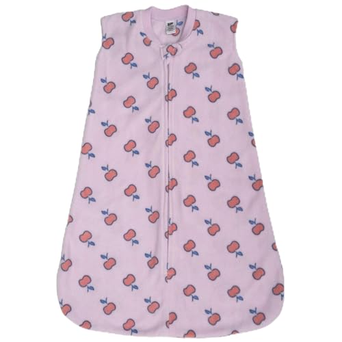 Hudson Baby Infant Girls Fleece Sleeping Bag, Sack, Blanket, Apple, 0-6 Months