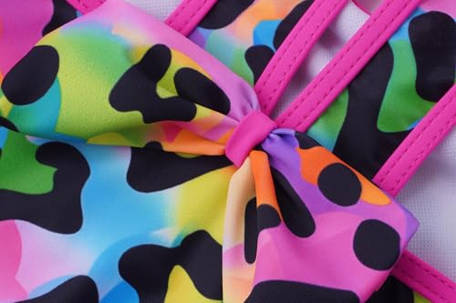 Akokvlar Girl One Piece Swimsuit with Skirt Bathing Suit Swimwear 3-16Y4