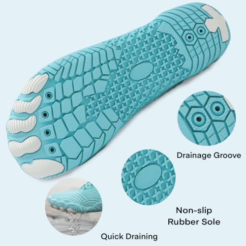 Image of Hike Barefoot Shoes for Women Men with Wide Toe Box, Healthy & Non-Slip Breathable Barefoot Water Shoes Beach Pool Aqua Swim Surf Hiking Walking Shoes