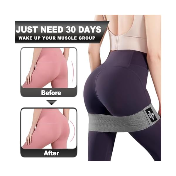 DICYWUDI Fabric Resistance Bands for Working Out, 6Pack Non-Slip Exercise Bands for Women and Men, Fabric Booty Bands for Home, Fitness, Pilates, Stretching - Image 4