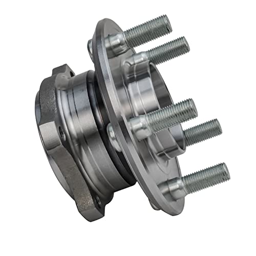 Image of Detroit Axle - Pair Rear Wheel Bearing Hubs for 2009-2014 Chrysler 300 Dodge Charger Challenger 2 Wheel Hub Bearings Assembly 2010 2011 2012 2013 Replacement [Standard Brake Models]