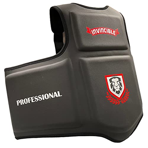 Professional Heavy Hitter Body Protector: Lightweight Chest Guard for Boxing, MMA Kickboxing, Muay Thai - Ideal for Coaching/Training, Black - Thumbnail 3