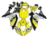 XYTlabs Kit de carénage en plastique de moulage par injection pour 07 08 YZF-1000 R1 2007 2008 YZF 1000 R1 Jaune Noir Carénages Set 049QC