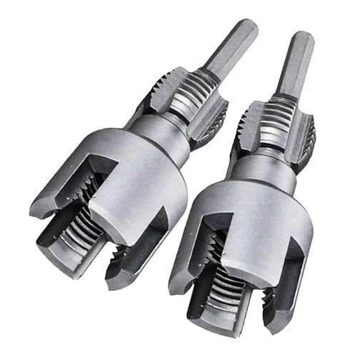 Aolidsive Internal External Pipe Thread Tool Integrated Electric Drill PVC Pipe Threader with Hex Shank for 1/2 Inch Pipes for Plumbing HVAC Industrial Projects