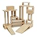 ECR4Kids Over-Sized Hollow Wooden Block Set for Kids Play, Natural (18-Piece Set)
