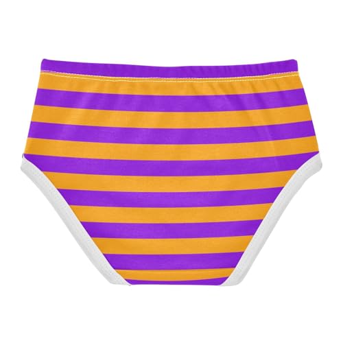 Orange Purple Stripe Toddler Girls's Underwear 2T2
