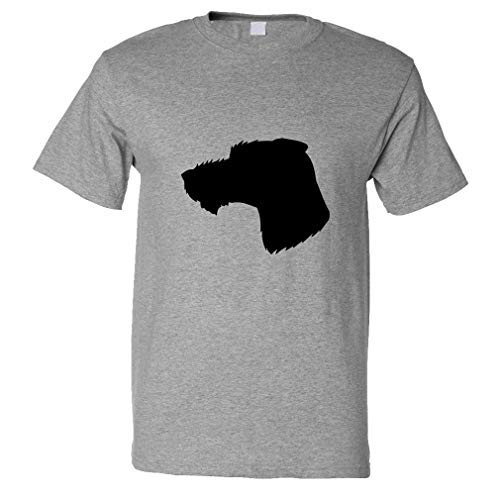 Custom Funny Graphic T Shirts for Men Parson Russell Terrier Silhouette Cotton Top Oxford Grey Design Only 2X Large