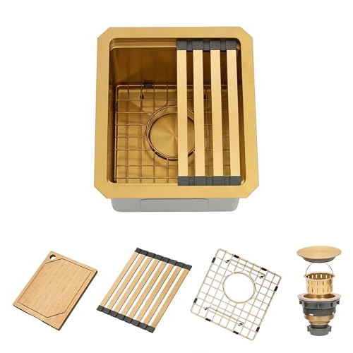 Image of Gold Bar Sink, 13 Inch Stainless Steel Undermount Sink