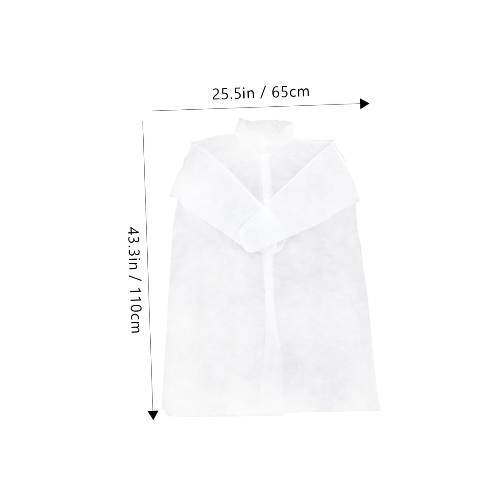 FOMIYES 10pcs Disposable Lab Coats Breathable Comfortable Long Sleeve Workwear Buttons Non-woven Material One Size Fits Random Style