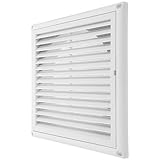 BOUCHES D'AÉRATION MURALES AU PLAFOND : couvercle de ventilation réglable ayant des ouvertures de conduit mesurant 24,5 x 24,5 x 4,5 cm pour les installations murales au plafond.